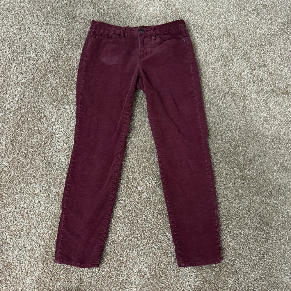 J.‎ Crew Factory Women’s Skinny Corduroy Pants in Red Size 26